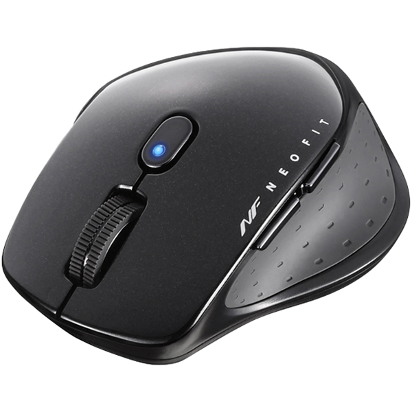 無線 BlueLED 5ボタン NEOFITマウス Sサイズ ブラック