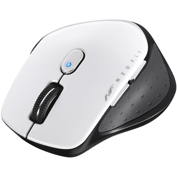 無線 BlueLED 5ボタン NEOFITマウス Sサイズ ホワイト