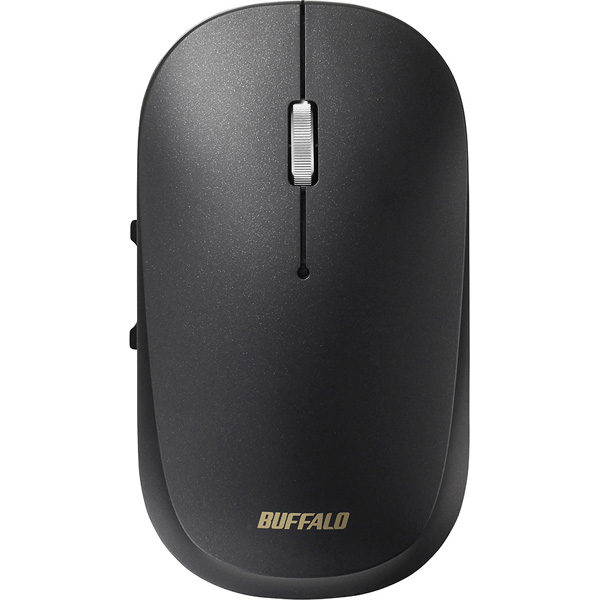 薄型 5ボタン 無線 BlueLEDマウス ノーマル ブラック