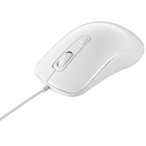 有線 レーザー式マウス 3ボタンタイプ ホワイト