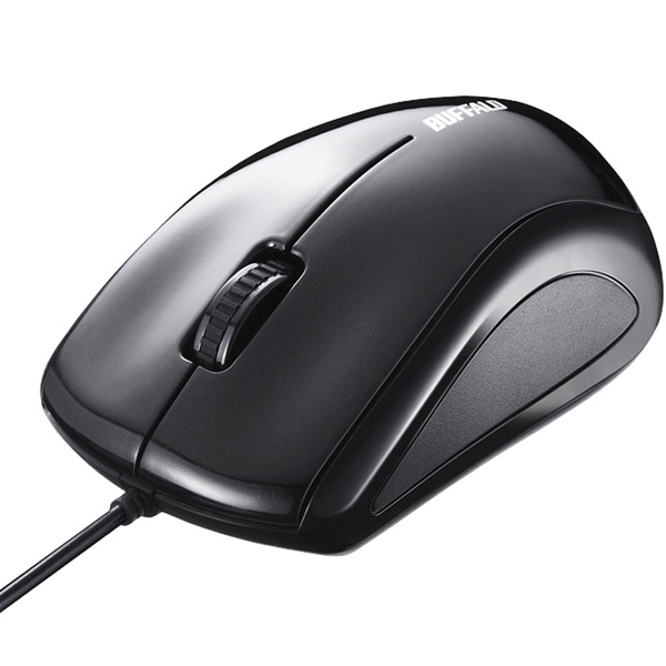 有線レーザー式マウス 静音/3ボタン ブラック