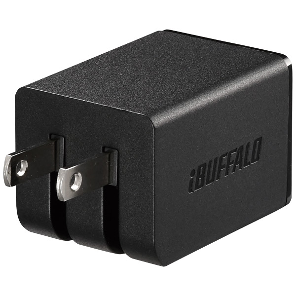 2.4A USB急速充電器 AUTO POWER SELECT機能搭載 2ポートタイプ Type-Cケーブル付 1.5m ブラック