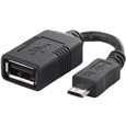 USB変換アダプター USB-microB:USB-Aメス ブラック