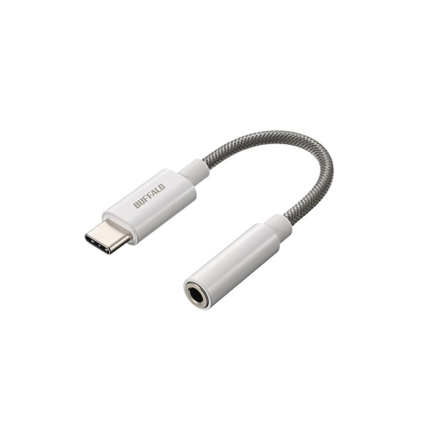 USB Type-C to 3.5mm 4極オーディオ 変換アダプター ホワイト