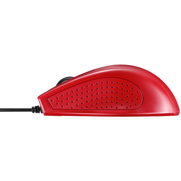 有線 3ボタン IR LED光学式マウス レッド