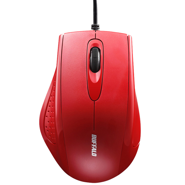 有線 3ボタン IR LED光学式マウス レッド
