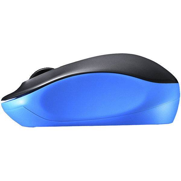 無線（2.4GHz） IR LED光学式マウス 3ボタン/電池長持ち ブルー