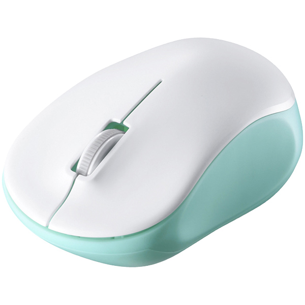 無線（2.4GHz） IR LED光学式マウス 3ボタン/電池長持ち グリーン