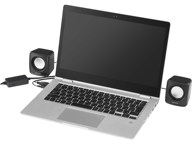 PC用スピーカー USB電源コンパクトサイズ ブラック