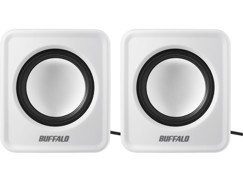 PC用スピーカー USB電源コンパクトサイズ ホワイト