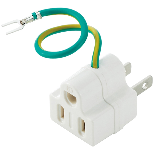 3ピン⇒2ピン変換アダプター ホワイト