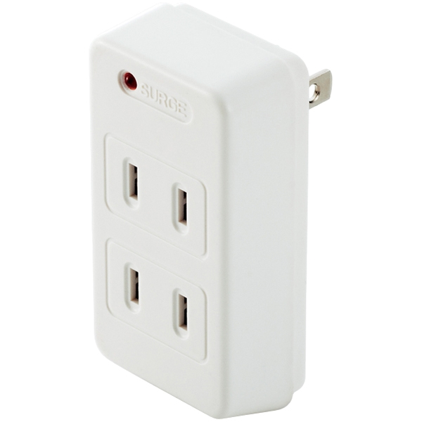 トリプルタップ 雷サージ防止付き ホワイト