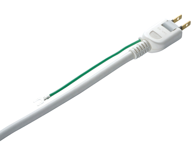 3ピン式電源タップ 6個口タイプ マグネット付 2m ホワイト