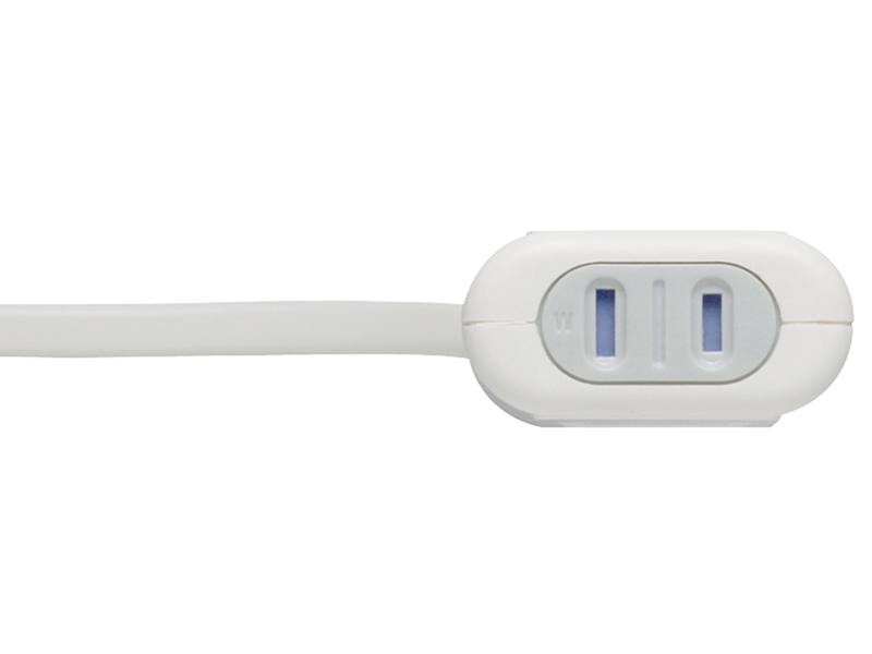2ピン式電源タップ 3個口タイプ シャッター付 3m ホワイト