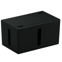 ケーブルボックス 電源タップ＆ケーブル収容 Sサイズ ブラック