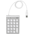 テンキーボード Mac用 USB接続 スリム 独立キー シルバー
