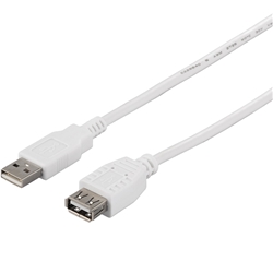 USB2.0延長ケーブル（A to A） 3m ホワイト