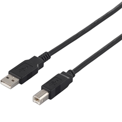 USB2.0ケーブル（A to B） 0.7m ブラック