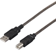USB2.0ケーブル（A to B） 0.7m ブラックスケルトン