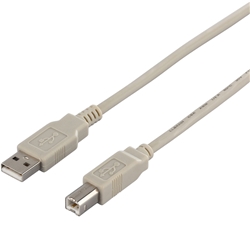 USB2.0ケーブル（A to B） 1m アイボリー
