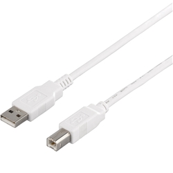 USB2.0ケーブル（A to B） 2m ホワイト