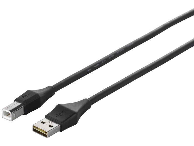 USB2.0 A to B どっちもコネクター 1.5m ブラック