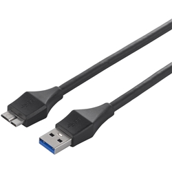ユニバーサルコネクター USB3.0 A to microB ケーブル 3.0m ブラック