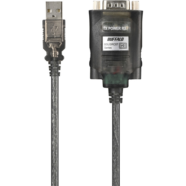 USBシリアル変換ケーブル ブラックスケルトン 1m