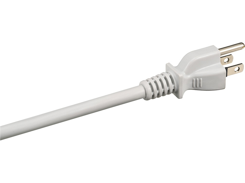 3ピン式電源タップ 2重構造 雷サージ&ランプ付 8個口/5m ライトグレー