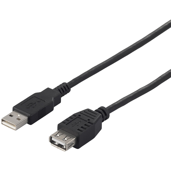 USB2.0 A to A 延長ケーブル 1.5m ブラック
