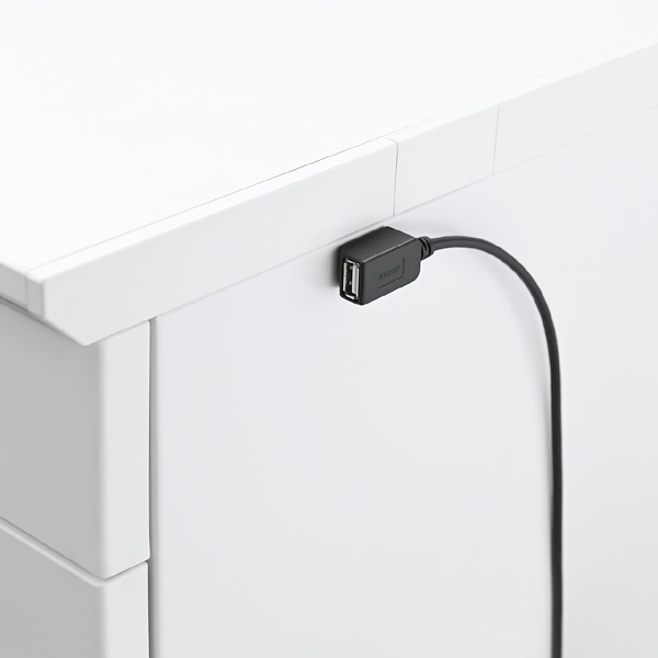 USB2.0延長ケーブル A-A マグネット内蔵 2m ブラック