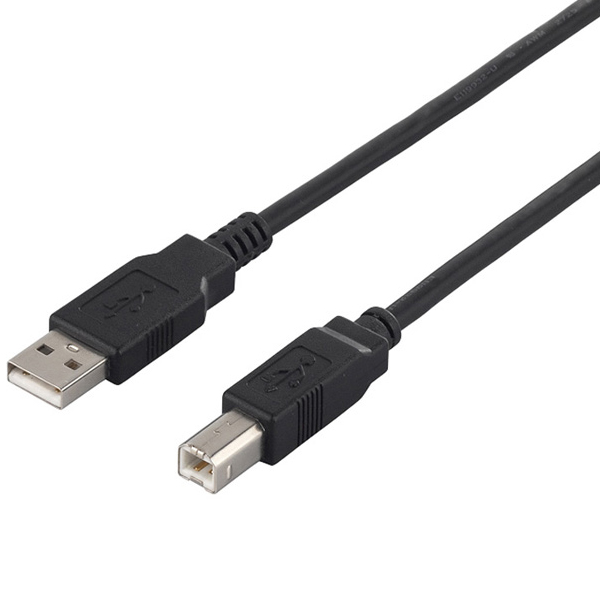 USB2.0 A to B ケーブル 1.0m ブラック