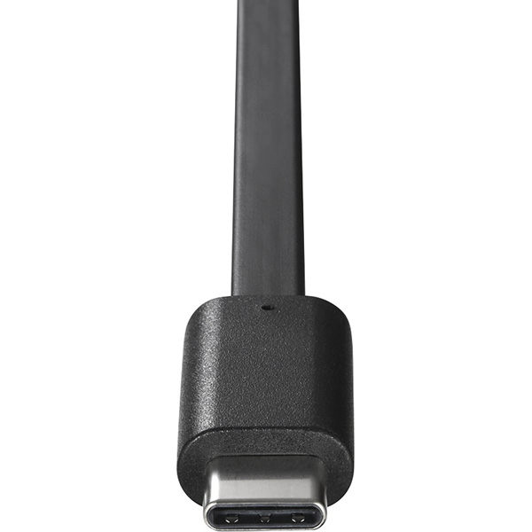 USB2.0 A-C 巻取り式ケーブル 1.2m ブラック