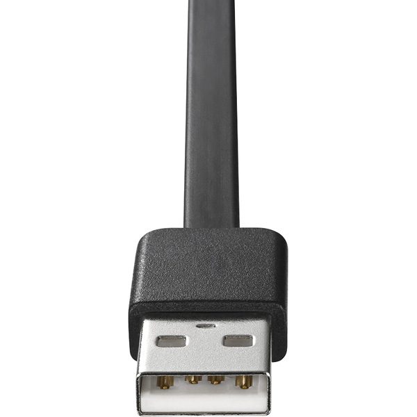 USB2.0 A-C 巻取り式ケーブル 1.2m ブラック