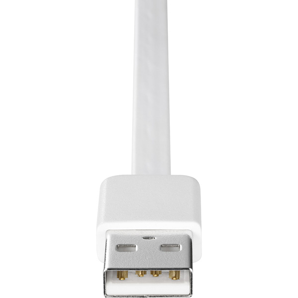 USB2.0 A-C 巻取り式ケーブル 1.2m ホワイト