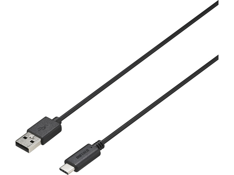 USB2.0 A-C やわらかケーブル 1.5m ブラック