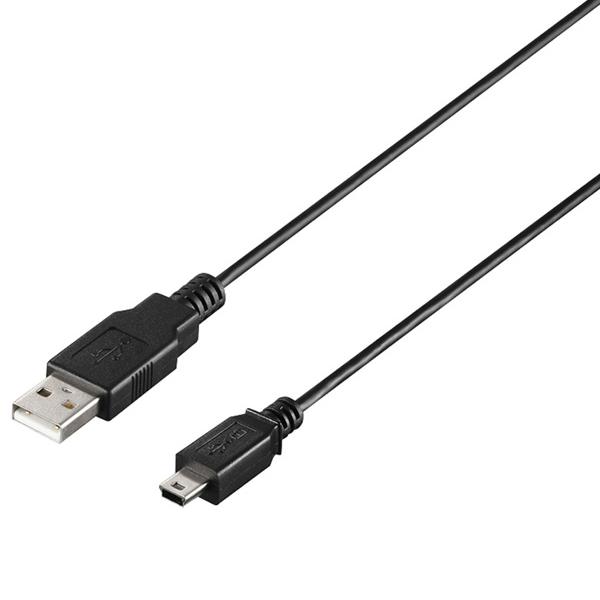 USB2.0 A to miniB ケーブル 3.0m ブラック