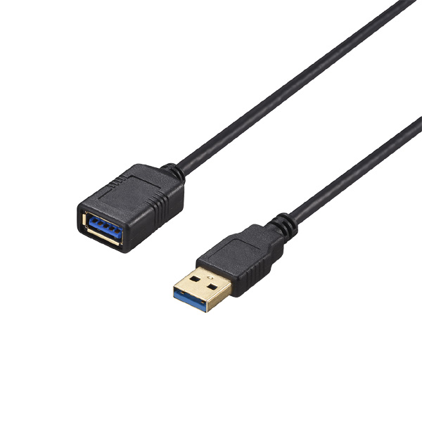 USB3.2 Gen1 ケーブル 延長用 A-A 1.5m ブラック