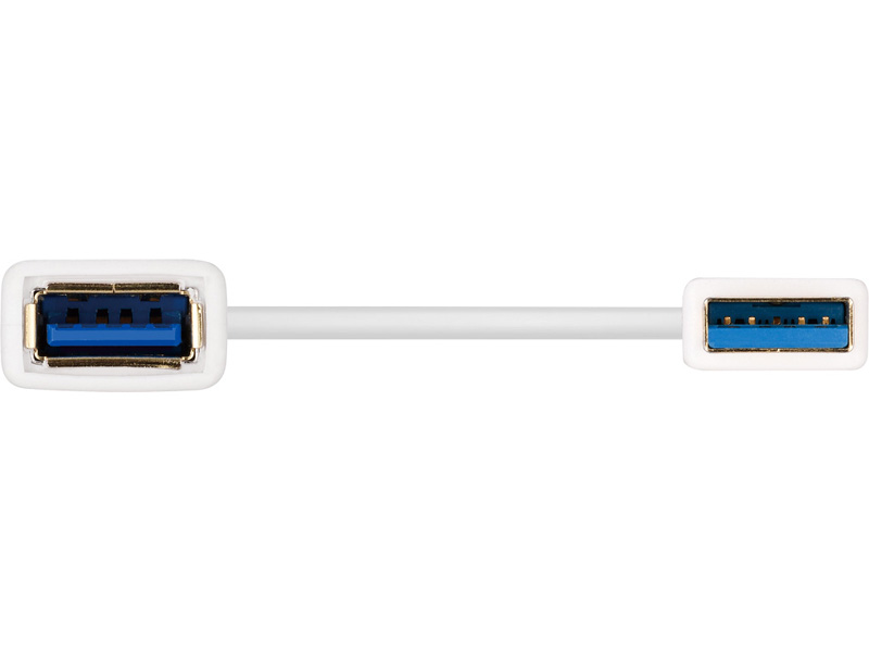 USB3.2 Gen1 ケーブル 延長用 A-A 1.5m ホワイト