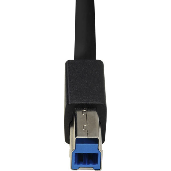 USB3.2 Gen1 A-B 巻取り式ケーブル 0.7m ブラック