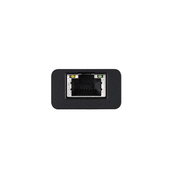 Giga対応 USB-C接続 LANアダプター ハブ付 ブラック