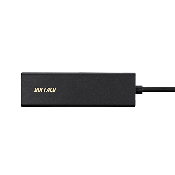 Giga対応 USB-C接続 LANアダプター ハブ付 ブラック