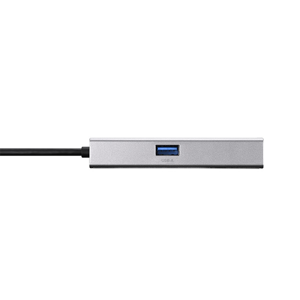 Giga対応 USB-C接続 LANアダプター ハブ付 シルバー