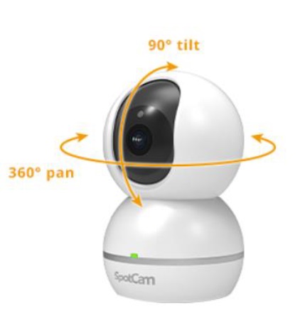 SpotCam Eva 2+ ペット監視 老人介護 見守り スマホからモニタリング可能 8倍デジタルズーム搭載の広角レンズ＋FHD 1080Pの高画質 モニタリングカメラ