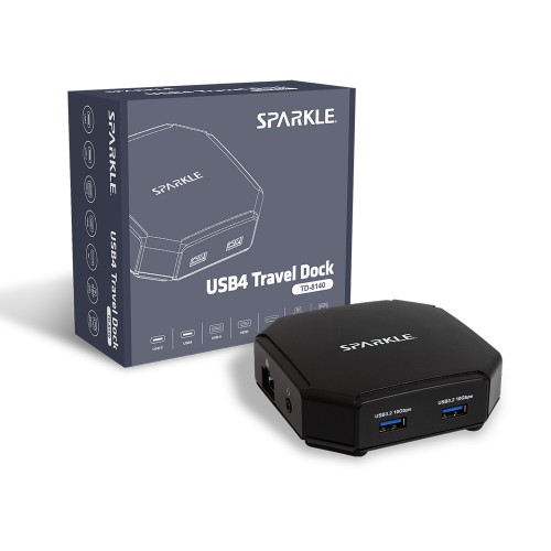SPARKLE USB4 TRAVEL DOCK/USB4.0((Type-C)最大85W高速供電)x1/最大40Gbps のデータ転送速度