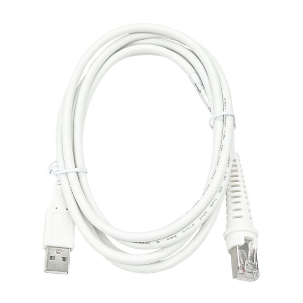バーコードリーダーBC-NL1100U/2200U/3000Uシリーズ用 USB Type-Aケーブル・白(2m)