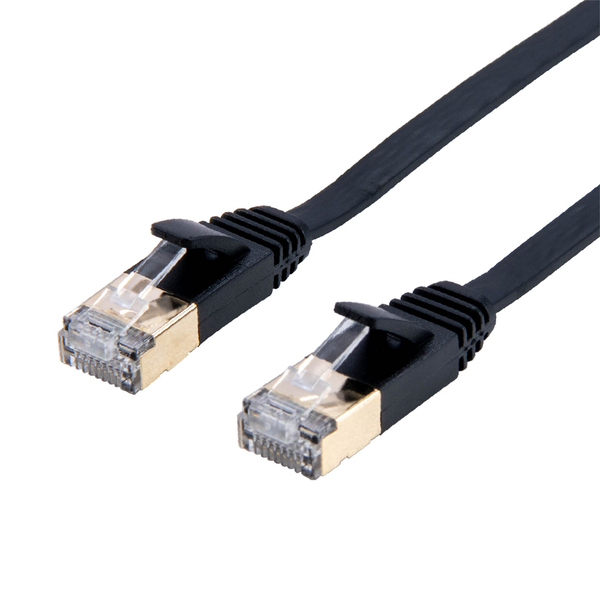 LANケーブル CAT7 カテゴリー7 しなやか 1m 極うす 薄さ1.9mm ブラック