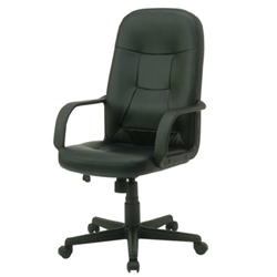 OAレザーチェア/ハイバック/ブラック