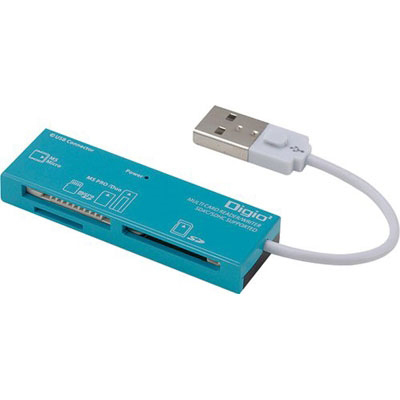 マルチカードリーダー/ライター 40メディア対応 ブルー