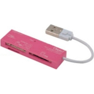 マルチカードリーダー/ライター 40メディア対応 ピンク